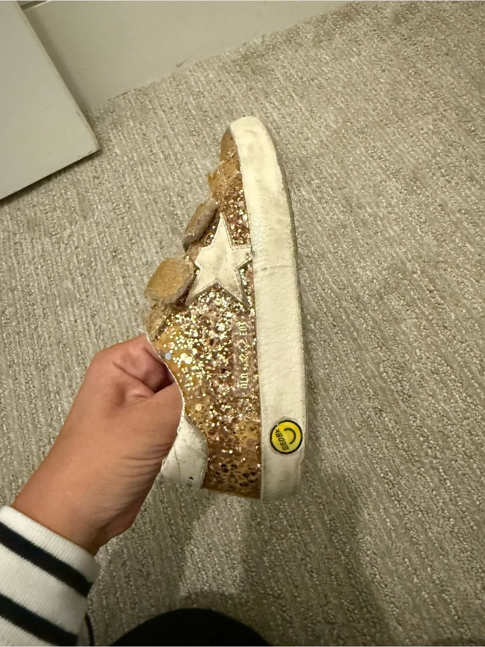 Golden Goose sparkling gold